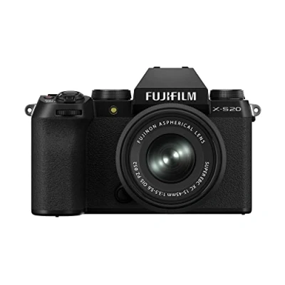 Immagine di FUJIFILM X S20 Fotocamera Digitale Mirrorless 26MP, Kit XC15 45mmF3.5 5.6, Sensore CMOS Trans 4 APS C, Processor 5, IBIS, Filmati 6.2K 30p, Mirino EVF, Schermo LCD 3&quot; Vouch vari angle, Nero