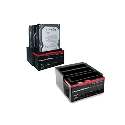 Immagine di Docking station triplo 3 hard disk hdd usb 2.0 multifunzione card sata ide
