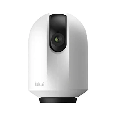 Immagine di Isiwi Round Telecamera IP WiFi Motorizzata per Sorveglianza, Visualizzazione panoramica, Rilevazione di movimenti e suoni,Audio bidirezionale, Baby Monitor, IR LED,Compatibile Alexa, 4MP (ISW DPI4M)