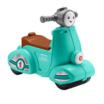 Immagine di Fisher Price Ridi &amp; Impara Smart Stages, Scooter Giocattolo cavalcabile per i primi passi, contenuti didattici gioco di finzione, versione multilingue, Bambini 12+ Mesi, HMV76