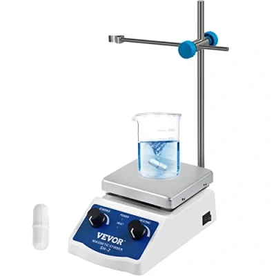 Immagine di VEVOR Agitatore Magnetico SH 2 da Laboratorio Piastra Riscaldante 2000 ml Capacità di Miscelazione con Miscelatore Display Digitale