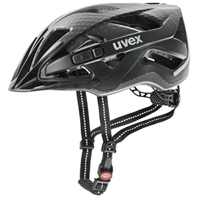Immagine di uvex city active, casco da città sicuro unisex, con luce a LED integrata, regolazione individuale delle dimensioni, black matt, 56 60 cm