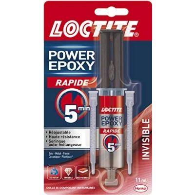 Immagine di LOCTITE Colla Epoxy rapido 5 min invisibile, rapida Ultra Resistente, multimateriale, Siringa 11 ml