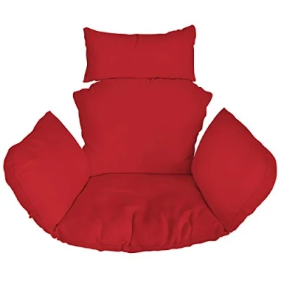 Immagine di Ferocity Cuscino per Sedia Amaca, in Rattan Cuscino, Dondolo Sospesa, con la Testa di, Rivestimento Rimovibile, Lacci attaccati, Red [114]