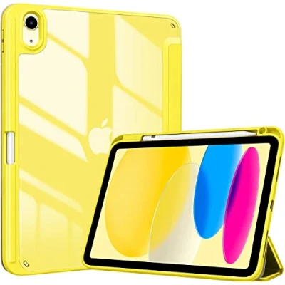 Immagine di ProCase per iPad 10a Generazione Custodia 2022 [A2696 A2757 A2777], 10,9 Pollici Sottile Protettiva Leggera Smart Cover 10, Auto Sveglia/Sonno Giallo