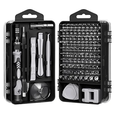 Immagine di YINSAN Set Cacciaviti Precisione, Magnetici Mini Kit Smontaggio e Riparazione Portatile per iPhone, iPad, Telefono Cellulare, Tablet, PC, Macbook, Orologi, Occhiali, Switch, PS4, Xbox, 120 Pezzi