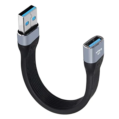 Immagine di MEIRIYFA Cavo di prolunga USB 3.0 da 10 Gbps Tipo a maschio femmina Trasferimento dati SuperSpeed ​​compatibile con tastiera USB, unità flash, disco rigido 14 cm