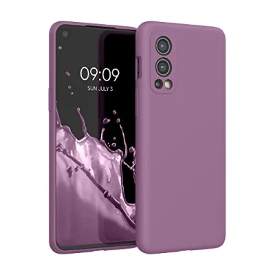 Immagine di kwmobile Cover per OnePlus Nord 2 5G Custodia Back Case Smartphone in Silicone TPU Protezione Gommata viola orchidea
