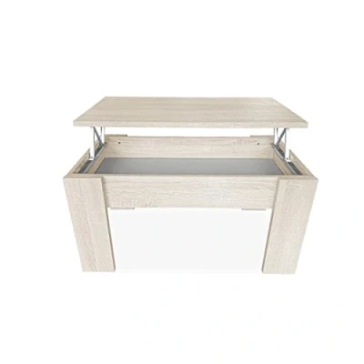 Immagine di Somnia Tavolino rialzato, tavolo da salotto o pranzo, laccato colore Cambria, dimensioni: 90 cm (larghezza) x 50 (profondità) 46 57 (altezza)