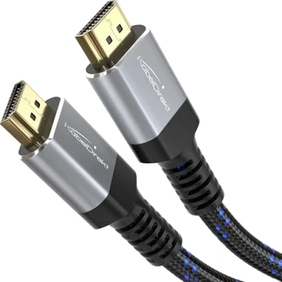 Immagine di KabelDirekt Cavo HDMI 8K/4K, rivestimento in nylon infrangibile 1 m (4K@120 Hz e 8K@60 per una spettacolare esperienza Ultra HD High Speed con Ethernet, 2.0/1.4, PS5/Switch)