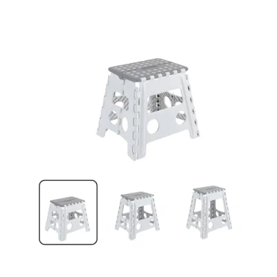 Immagine di ARREGUI TB 032 GB Sgabello Pieghevole Multiuso per Adulti o Bambini Scala Scalino cucina, bagno, campeggio 32 cm di altezza White &amp; Grey