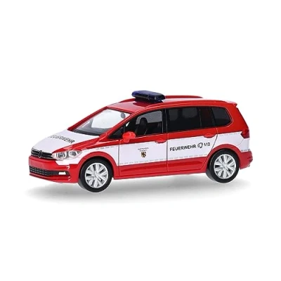Immagine di Herpa modello di auto VW Touran &quot;Feuerwehr Nürnberg&quot;, in scala 1:87, pezzo da collezione, tedesco, statuetta plastica
