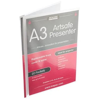 Immagine di Artcare 15702010 44 x 2 33 cm A3 Synthetic Material Artsafe Presenter, Trasparente