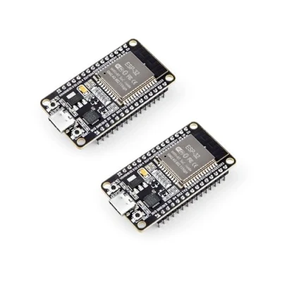 Immagine di ELEGOO 2PCS ESP 32 Scheda di sviluppo USB C, 2.4GHz WiFi+Bluetooth Dual Mode con microcontrollore Core per Arduino IDE, supporto AP/STA/AP+STA