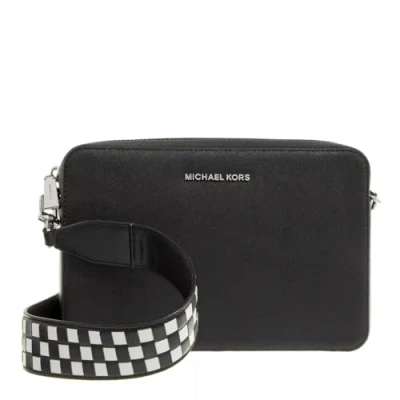Immagine di Michael Kors JET SET Crossbody Borsa a tracolla, Donna, Taglia: One Size, Black/optic white