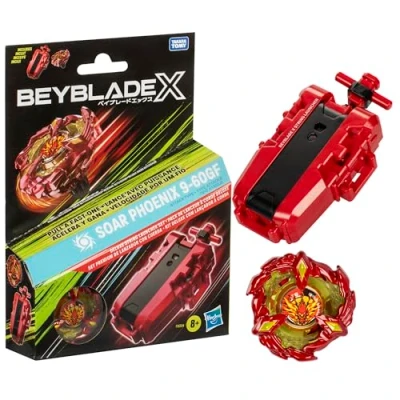 Immagine di Hasbro Beyblade X Soar Phoenix 9 60GF, Set di Lanciatore a Corda Deluxe