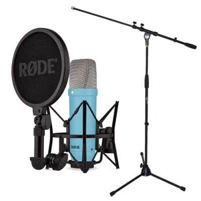 Immagine di Rode NT1 microfono da studio Signature Blue + supporto per Keepdrum