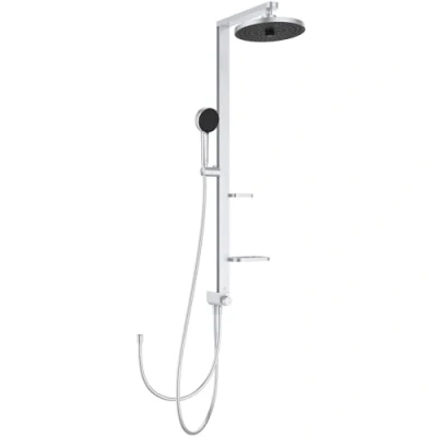 Immagine di Ideal Standard Alu+, Colonna doccia in alluminio con deviatore, Una via, Matt Silver