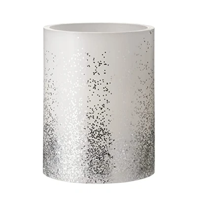 Immagine di Paulmann Glowing Glitter Big Candle Candela di cera Pauleen 48247 batteria e funzione, timer 6H, colore: Bianco/Argento, 1 set