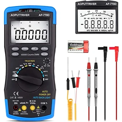 Immagine di Digital Multimeter Autoranging HP 770D TRMS 40000Counts Tester Voltmeter Ammeter with High Precision for NCV AC/DC Voltage Current Resistance Capacitance Frequency Diodes hFE Temperature