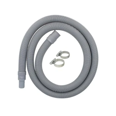 Immagine di tecuro Prolunga tubo di scarico, 1,0 m, set completo con fascette stringitubo, adatto per lavatrice/lavastoviglie, colore grigio, scarico dell&#039;acqua universale, utilizzabile indipendentemente