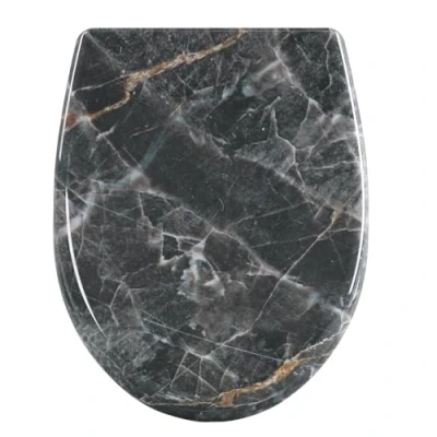 Immagine di WOLTU Tavoletta WC Ovale con Sgancio Rapido, Copriwater Ammortizzamento, Coprivaso Stampato Paracolpi, Fissaggio dall’Alto o dal Basso, in Duroplast