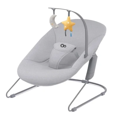Immagine di Kinderkraft Sdraietta CALMEE, Dondolo Neonati, con Giocattoli, Seduta sagomata, Facile da pulire, Grigio
