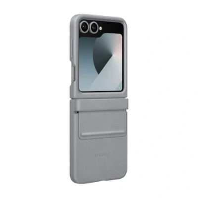 Immagine di Samsung Pelle Pu Back Cover Grigio Galaxy Z Flip 6