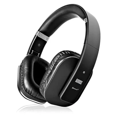 Immagine di August EP650, Cuffie Bluetooth Senza Fili v4.2, Auricolare Wireless con NFC aptX, Headphones Pieghevole Multipoint, Audio App, Nero