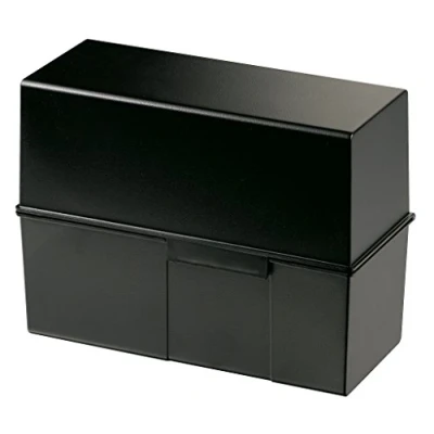 Immagine di HAN 975 13 Schedario per 450 schede formato DIN A5, in polistirolo, 228 x 171 102 mm, colore: Nero