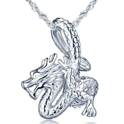 Immagine di Infinite U Bellissima collana da donna con ciondolo a forma di drago in argento Sterling 925