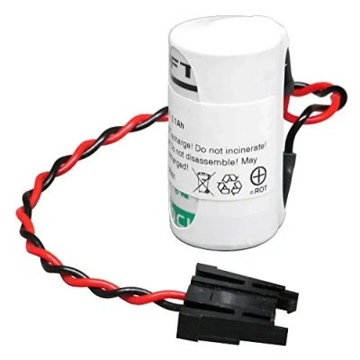 Immagine di Batteria al litio 3,6 V, 2100 mAh, LS 17330, compatibile con Mitsubishi A6BAT MRBAT MR BAT B9670MC