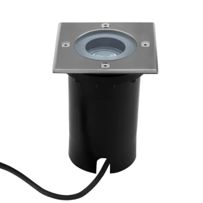 Immagine di Ledvion, Lampada da incasso a LED quadrata, IP67, GU10, incasso, per esterni, terrazze, pavimento, giardino