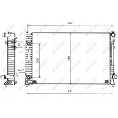 Immagine di NRF 51586 Radiatore motore Alluminio 682 438 40 Alette di raffreddamento saldate AUDI: A6 C5 Avant