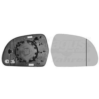Immagine di VAN WEZEL 0327838 Vetro Specchio Retrovisore Dx AUDI: A4 B8 Avant, A3 Sportback, Hatchback, SKODA: Octavia 2 Combi, II Hatchback