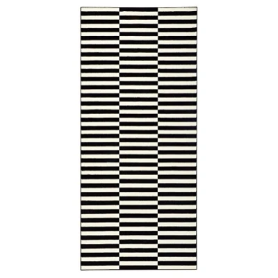 Immagine di HANSE Home Design Tappeto a Pelo Corto, in Polipropilene, 80 x 200 0,9 cm, Colore: Nero/Crema