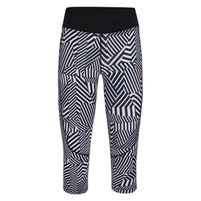 Immagine di Macron Run Scd Cheryl Light Stretch 3/4 Pants Wht/Blk Wmn, Pantaloni Donna, Bianco Nero, XS