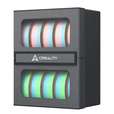 Immagine di Creality 3D Printer Filament Storage Container, Organizzatore di Filamenti a Prova Umidità e Polvere, Supporto Metallico 2 livelli per Bobine Filamento altre Stampante