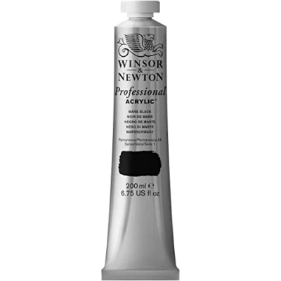 Immagine di Winsor &amp; Newton Professional Acrylic Color Fine 200 ml Nero di Marte