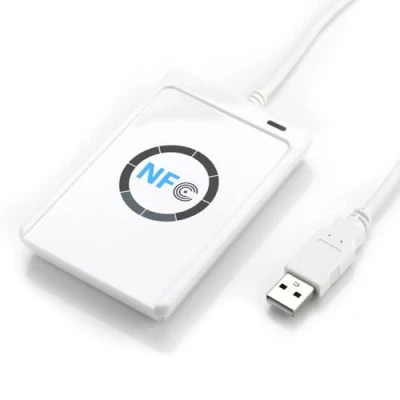 Immagine di lettore NFC, scrittore RFID ACR122U ISO 14443A / B + software , di smart card NFC