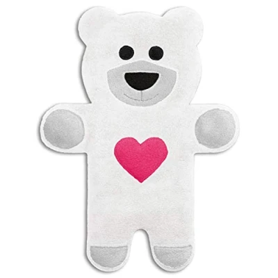 Immagine di CUSCINO RISCALDABILE Leschi per la pancia, schiena e zona lombare/Per coliche dei neonati il ciclo/Per microonde, con semi di grano/Cuscino termico bambini/Teddy l’orso cuore, bianco