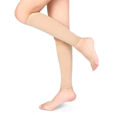 Immagine di Calze Compressione Graduata, Elastiche per Vene Varicose Fascia Polpaccio da 20 30mmhg, Gonfiore delle e Sollievo Dal Dolore, Uomo Donna, 1 Paio(Pelle XL)
