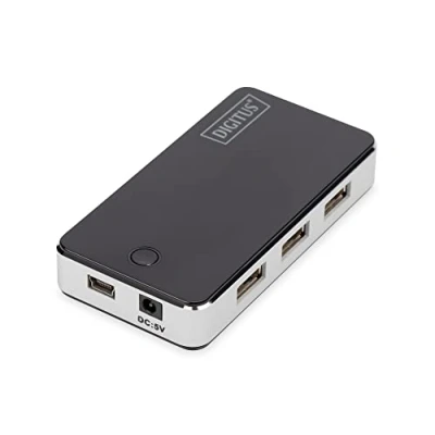 Immagine di Digitus DA 70222 7 Porte Hub USB 2.0 Nero, Argento