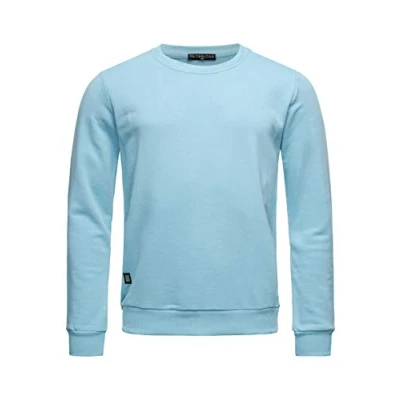 Immagine di RED BRIDGE Felpa da Uomo Premium Basic Maglia in Cotone Celeste 4XL