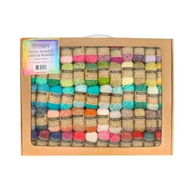Immagine di Scheepjes Stonewashed Riverwashed Pack 58 X 10 GR, Cotone, Multicolore