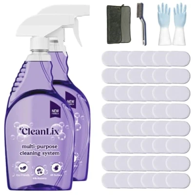 Immagine di Cleanlix Cleaning Spray, Cleaner For Instant Stain Removal, All Purpose Spray With Tablets, The In One Solution Every (2 Bottle,Flowers*48)