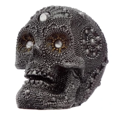 Immagine di Teschio Decorativo Argento Perlato Piccolo