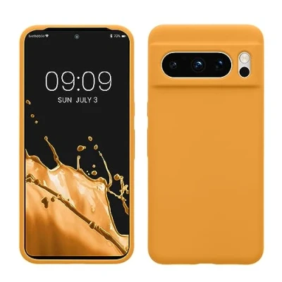 Immagine di kwmobile Cover per Google Pixel 8 Pro Custodia Back Case Smartphone in Silicone TPU Protezione Gommata mango