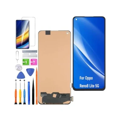 Immagine di HLYGZX Display di ricambio per LCD Oppo Reno8 Lite 5G TFT Reno 8 Touch Digitizer Assembly Kit riparazione (senza impronte digitali)