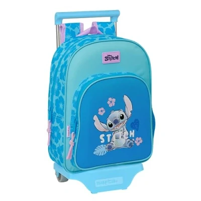 Immagine di Safta STITCH HAWAII Zaino per bambini con carrello 705, ideale di diverse età, comodo e versatile, qualità resistenza, 26 x 11 34 cm, colore blu, Estándar, Casual